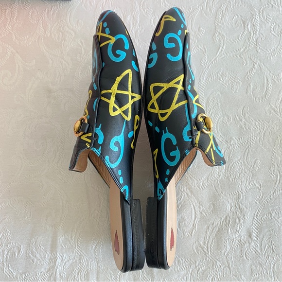 GUCCI Princetown horsebit Stars GG Slipper Mules Loafer - Picture 9 of 13